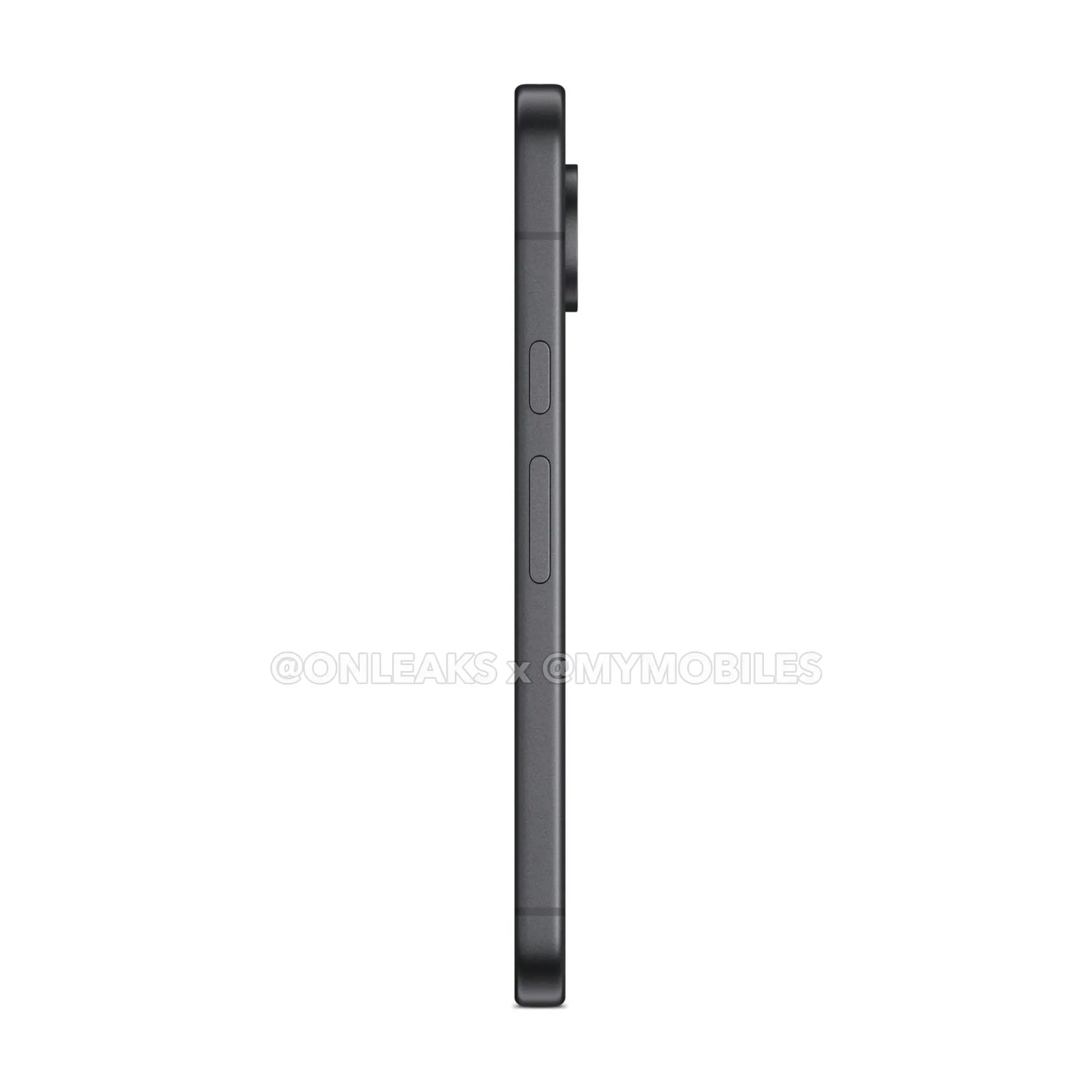 Google Pixel 11 in Midnight, leaked press render, side profile