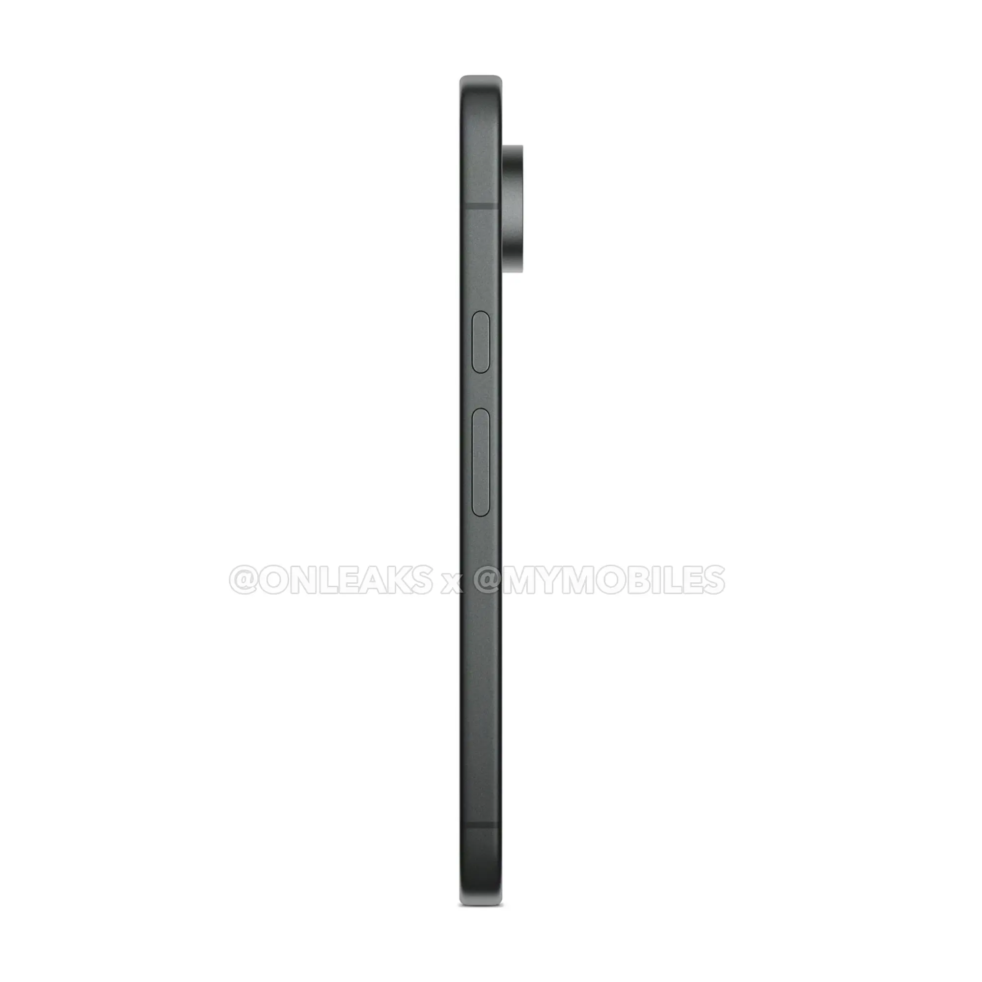 Google Pixel 11 Pro in Midnight, leaked press render, side profile