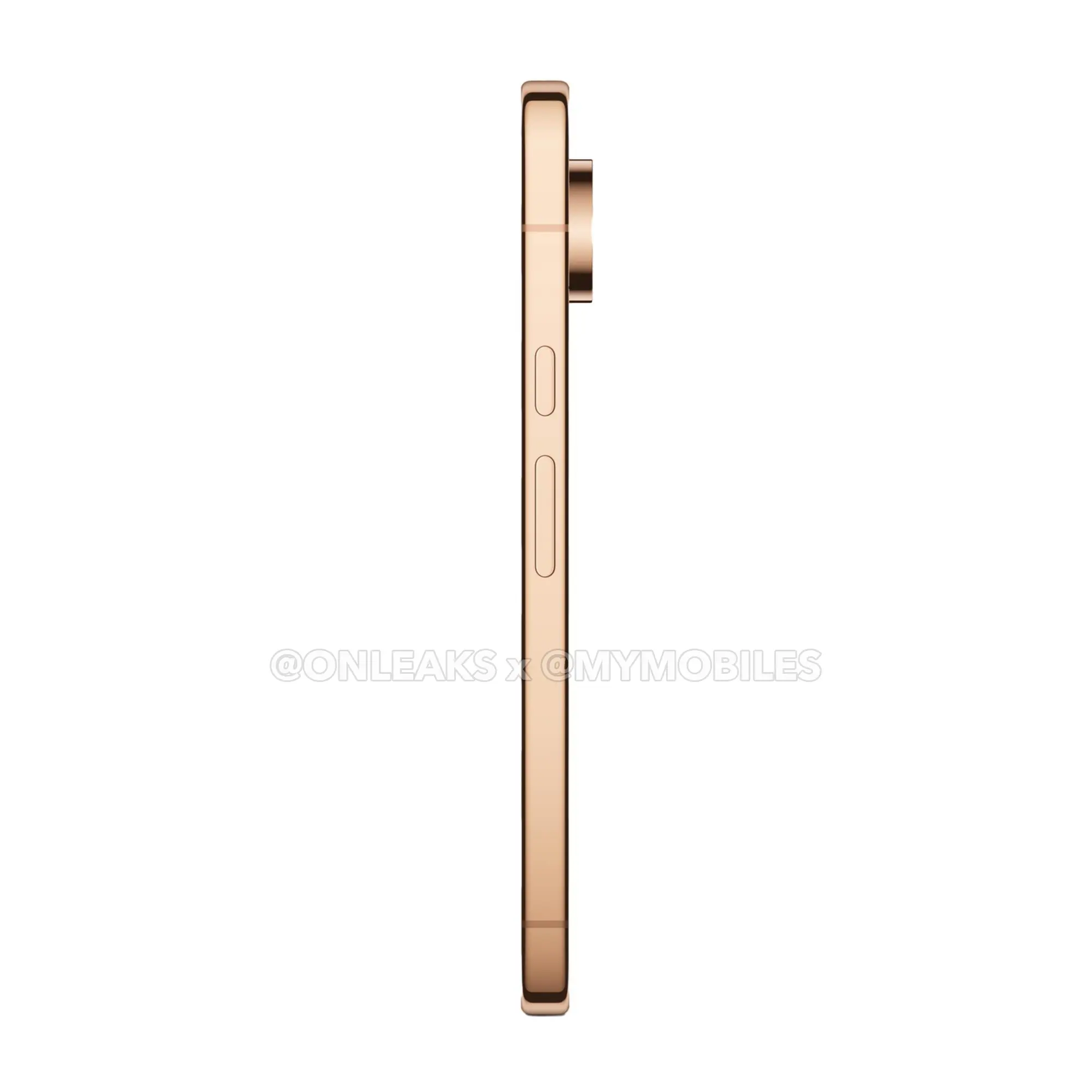 Google Pixel 11 Pro XL in Dune (coral-copper), leaked press render, side profile