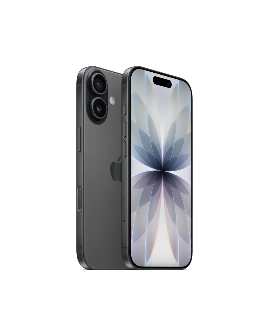 Apple iPhone 17 in Black, front and back