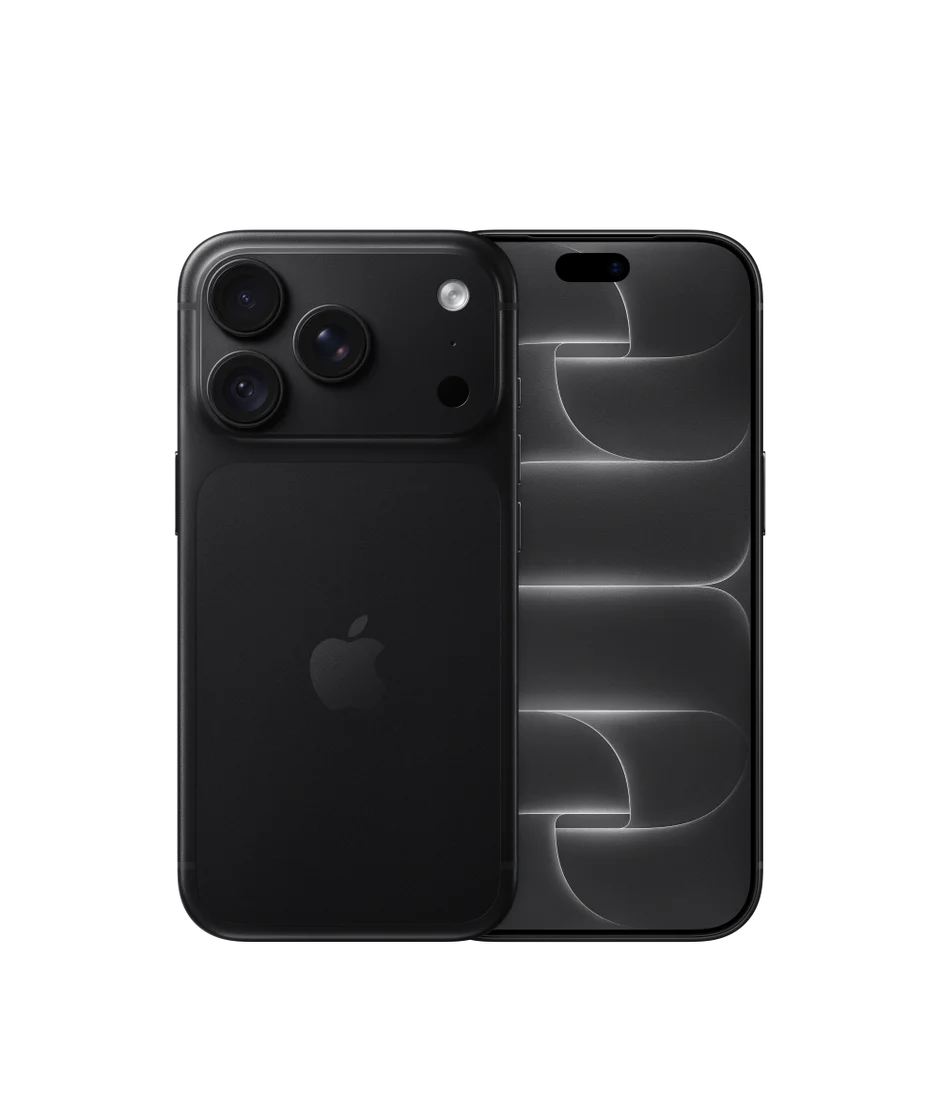 Apple iPhone 18 Pro in Black, front and back