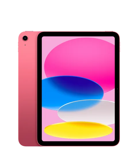 Apple iPad (10th generation) in Pink - front and back view