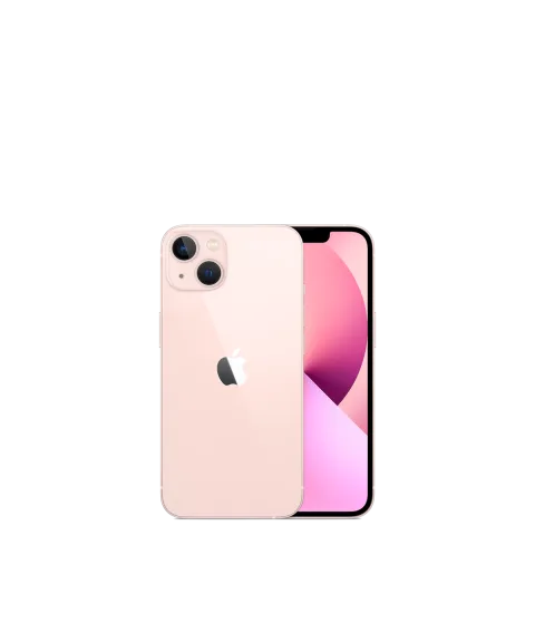 Apple iPhone 13 in Pink - front and back view
