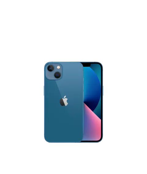 Apple iPhone 13 in Blue - front and back view