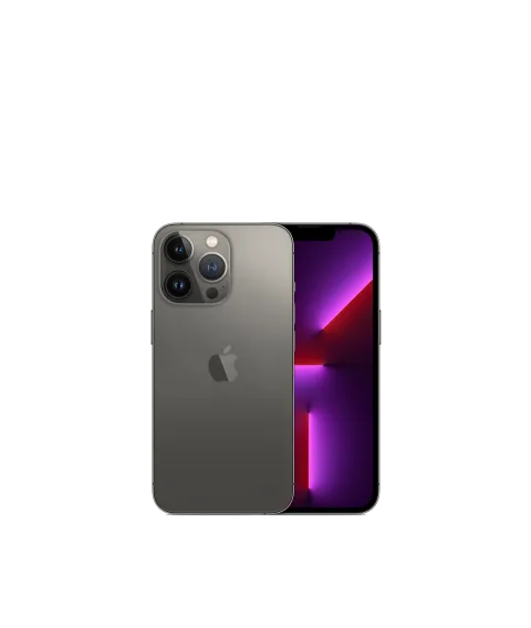 Apple iPhone 13 Pro in Graphite - front and back view