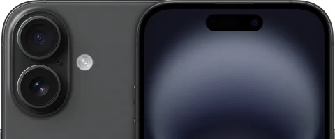 iPhone 16 in Black, side edge profile