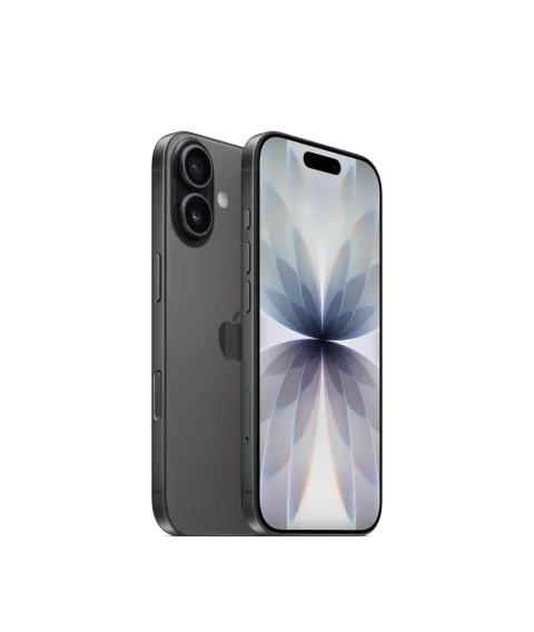 Apple iPhone 17 in Black, front and back view