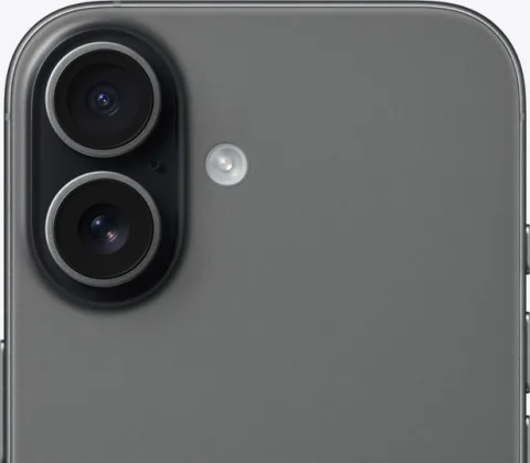 Apple iPhone 17 in Black, camera close-up