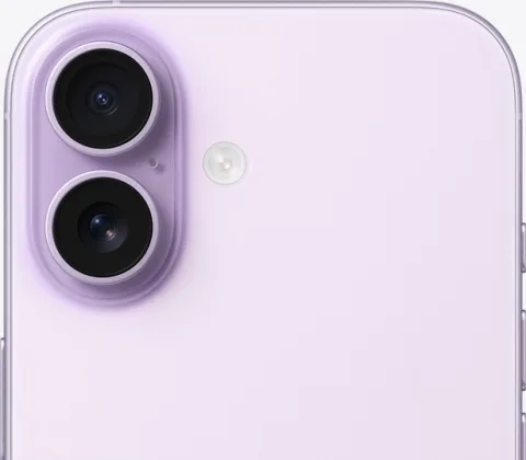 Apple iPhone 17 in Lavender, camera close-up