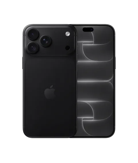 Apple iPhone 18 Pro Max in Black, front and back view