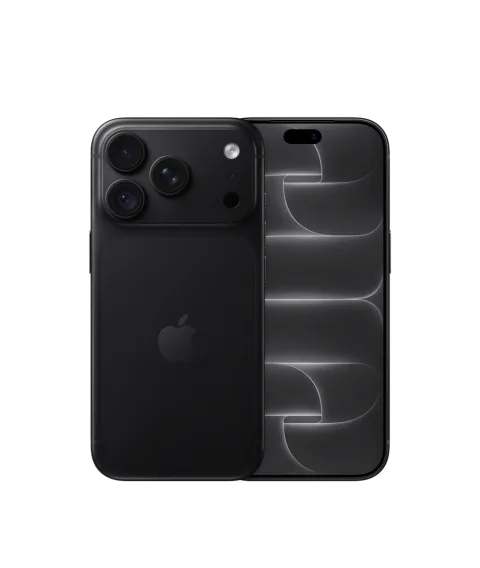 Apple iPhone 18 Pro in Black, front and back view