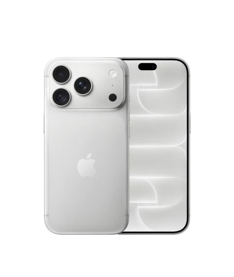 Apple iPhone 18 Pro in Silver, front and back view