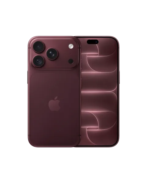 Apple iPhone 18 Pro in Burgundy, front and back view