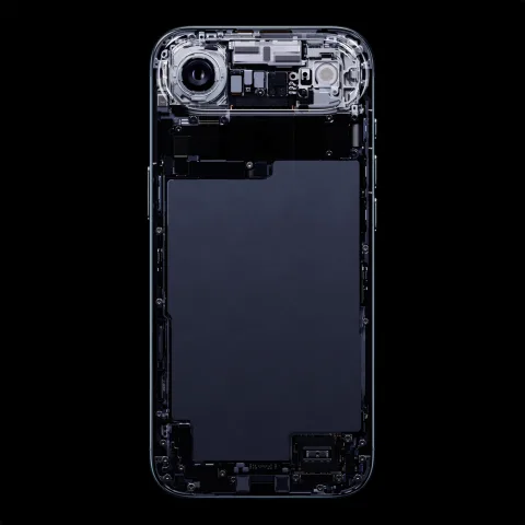 Apple iPhone Air, x-ray view of the internal battery and camera architecture