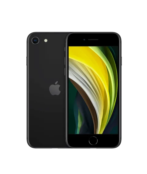 iPhone SE (2020) in Black, front view