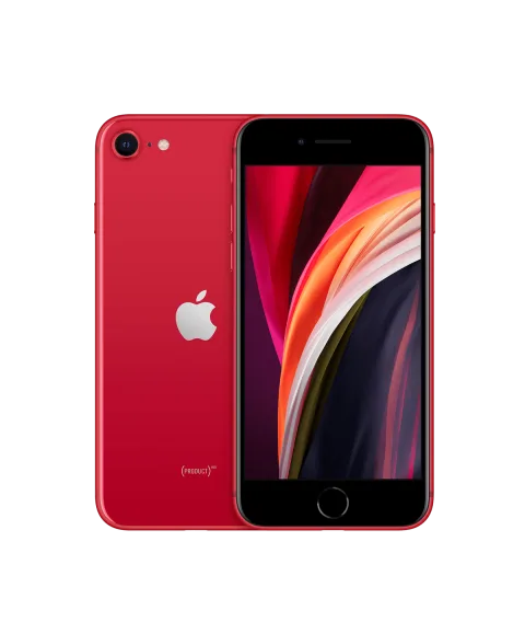 iPhone SE (2020) in (PRODUCT)RED, front view