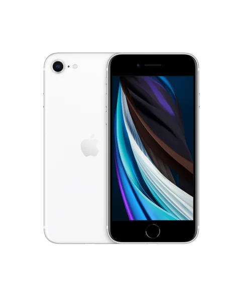 iPhone SE (2020) in White, front view