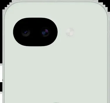 Google Pixel 10a in Fog, back view showing the camera bar