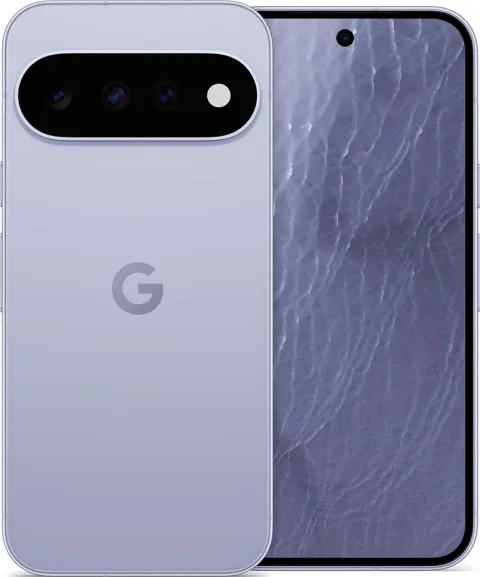 Front and back view of the Google Pixel 11 in Frost