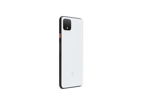 Google Pixel 4 in Clearly White, back view