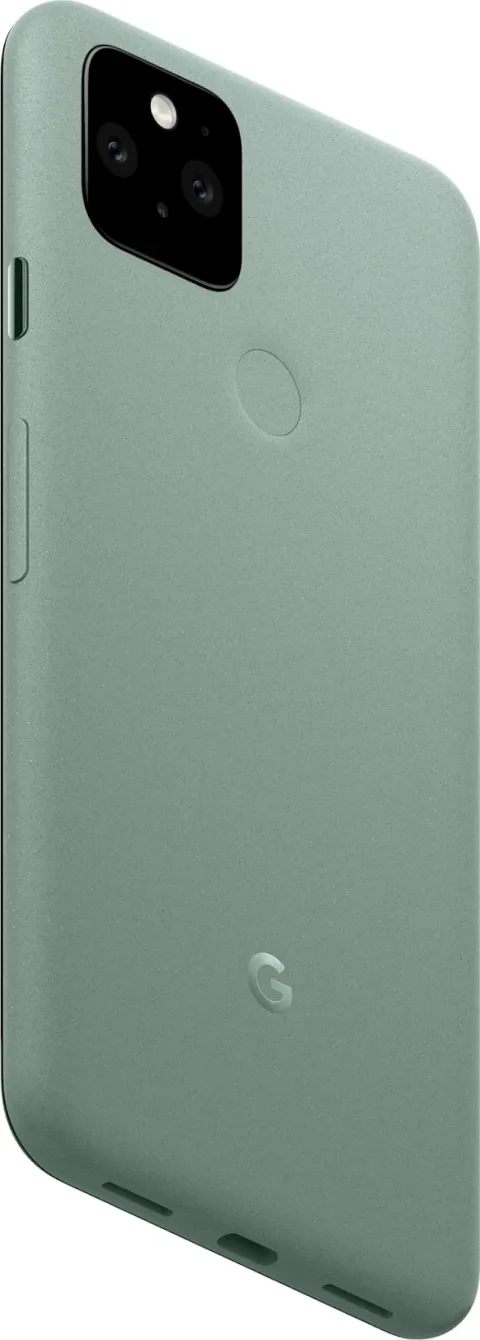 Google Pixel 5 in Sorta Sage, back view