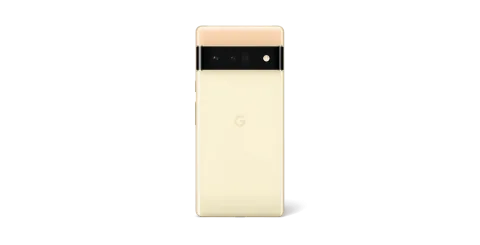 Google Pixel 6 Pro in Sorta Sunny, back view