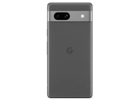 Google Pixel 7a in Charcoal, back view