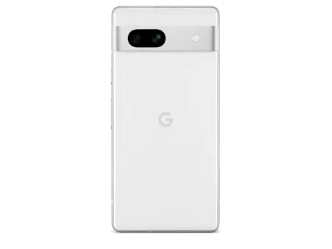 Google Pixel 7a in Snow, back view