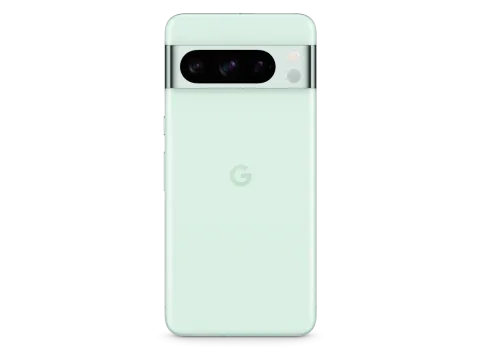 Google Pixel 8 Pro in Mint, straight rear view