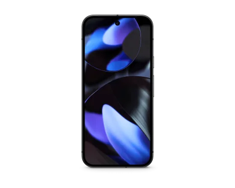 Google Pixel 9 in Obsidian, straight rear view