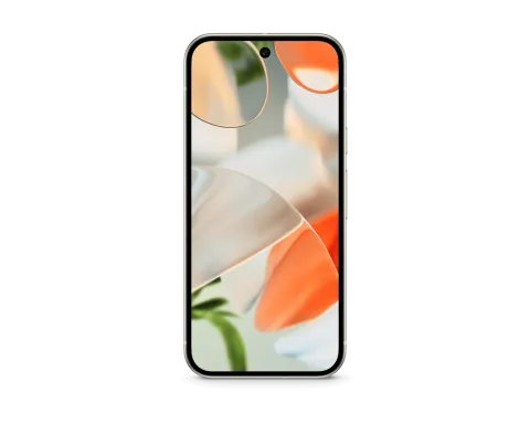 Google Pixel 9 in Porcelain, straight rear view