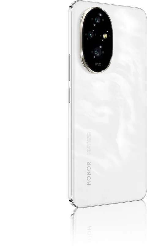 Honor 200 in Moonlight White, back view