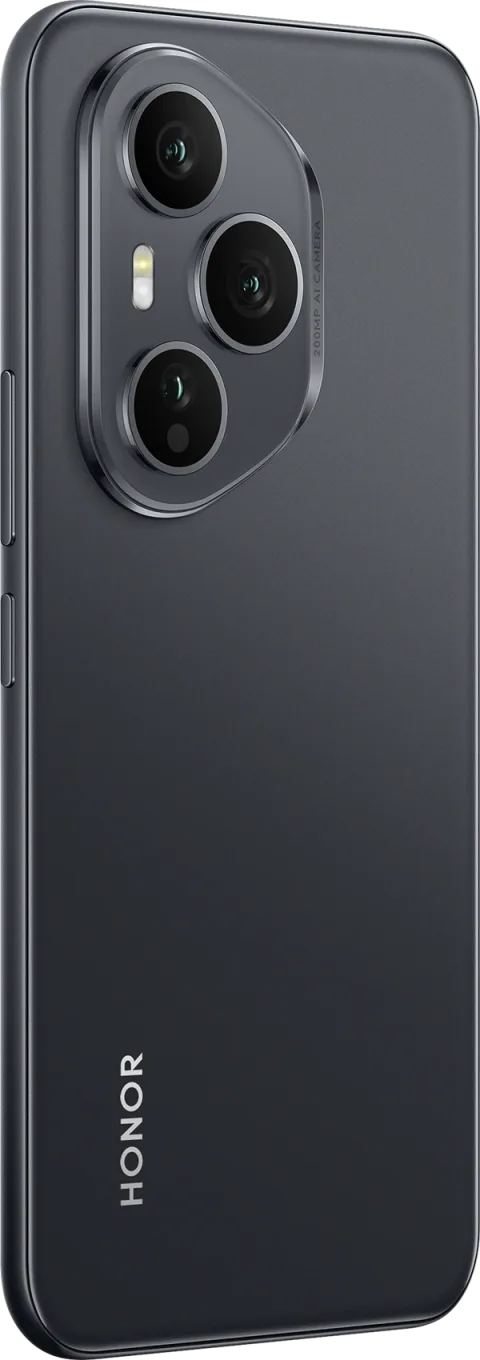 Honor 400 Pro in Midnight Black, back view