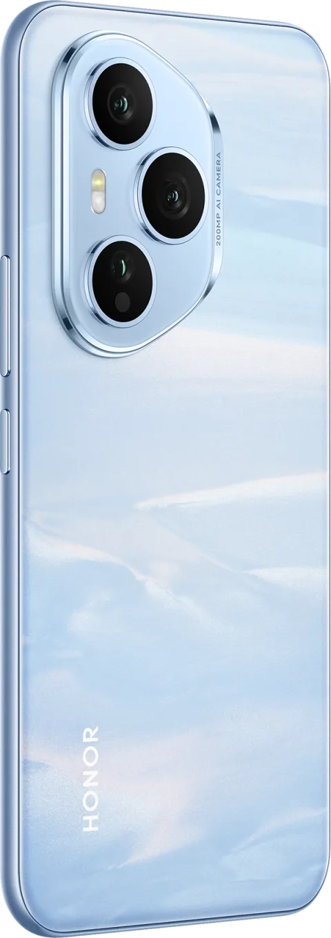 Honor 400 Pro in Tidal Blue, back view