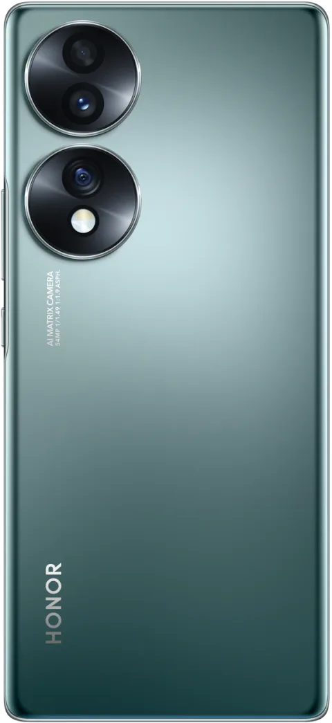 Honor 70 in Emerald Green, back view