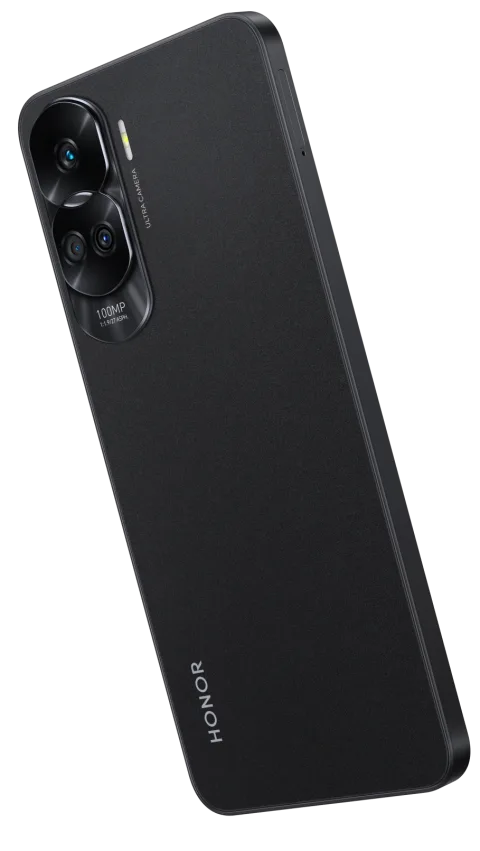 Honor 90 Lite in Midnight Black, back view