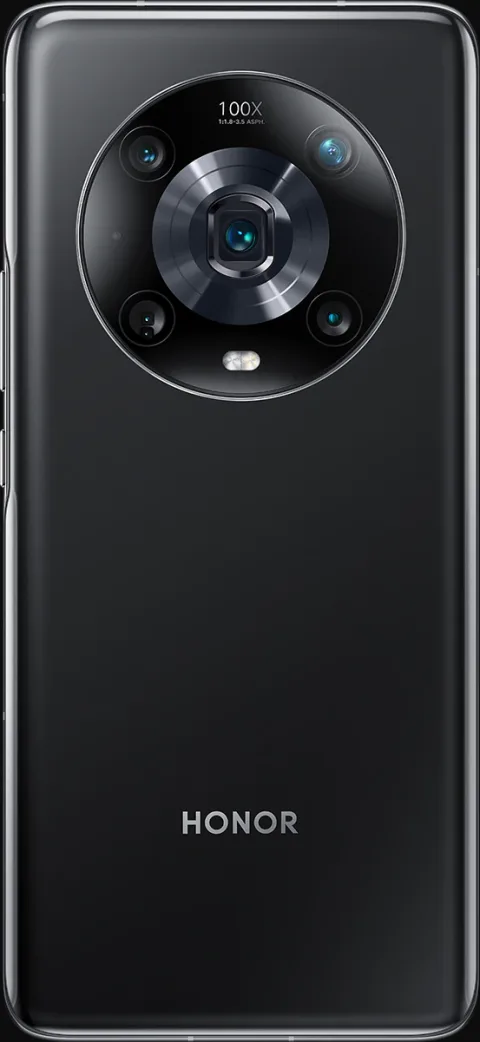 Honor Magic4 Pro in Black, back view