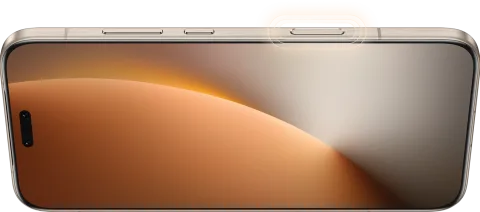 Honor Magic8 Pro in Sunrise Gold, close-up of the top edge and front camera cutout