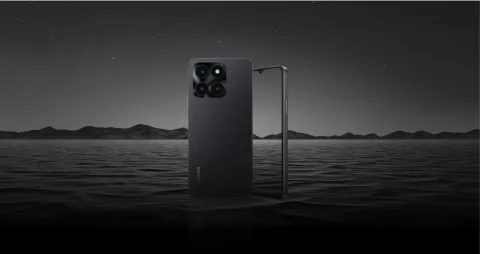 Honor X6a in Midnight Black, back view