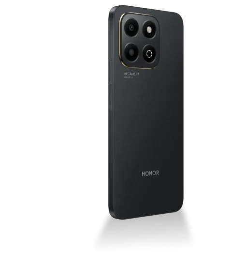 Honor X6b in Midnight Black, back view