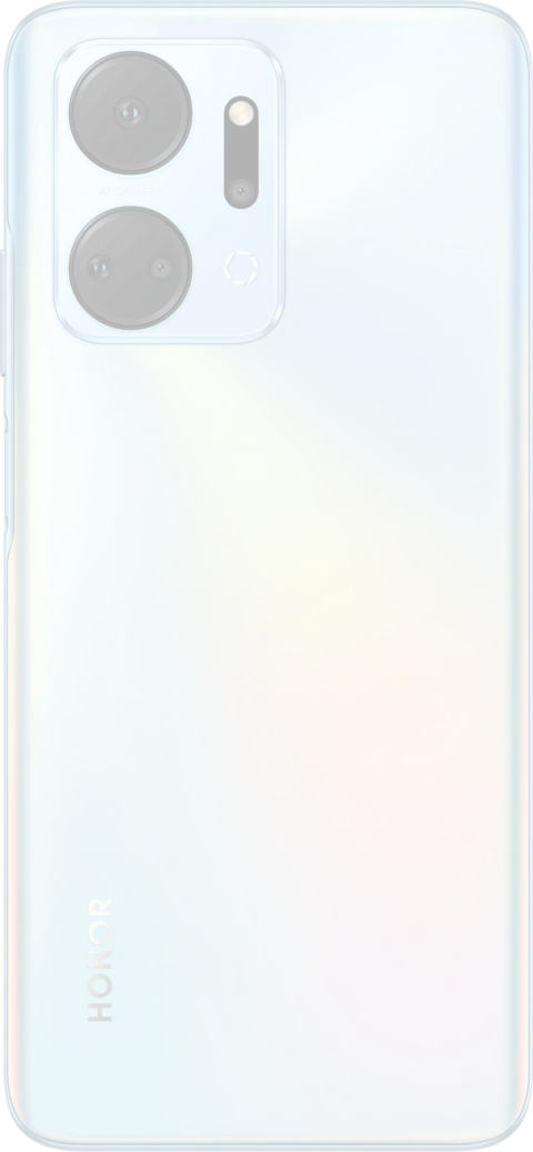 Honor X7a in Titanium Silver, back view