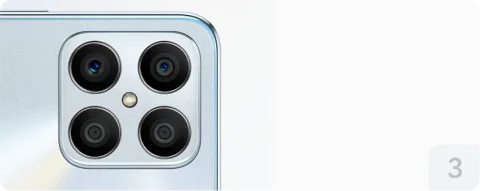 Honor X8 in Titanium Silver, camera module detail