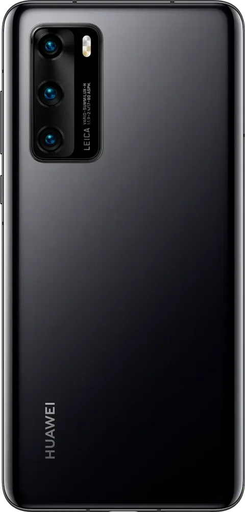 Huawei P40 in Black, back view