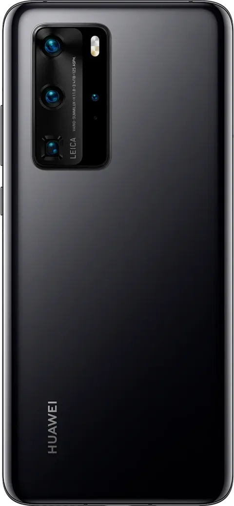 Huawei P40 Pro in Black, back view