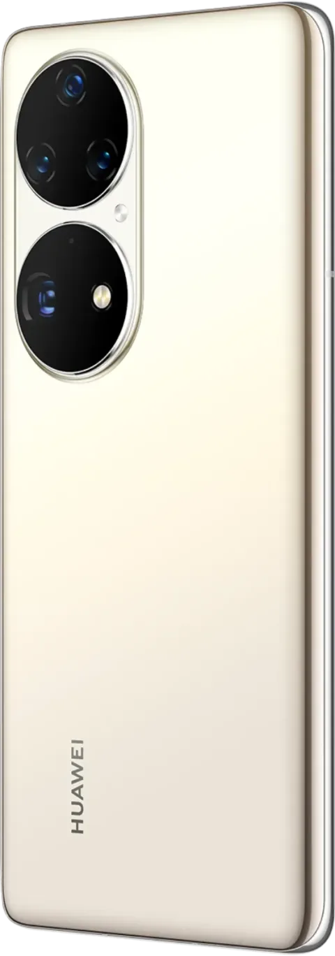 Huawei P50 Pro in Gold, back view