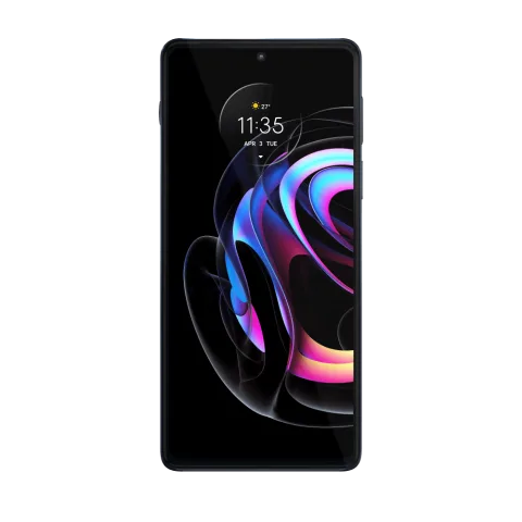 Motorola Edge 20 Pro in Thunder Black, front view