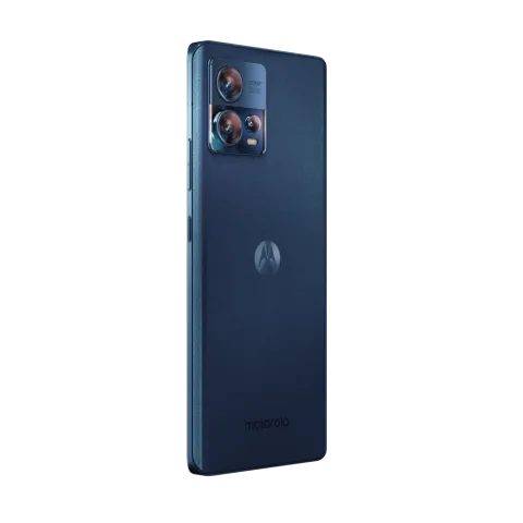 Motorola Edge 30 Fusion in Vegan Leather, back (leather-textured finish)