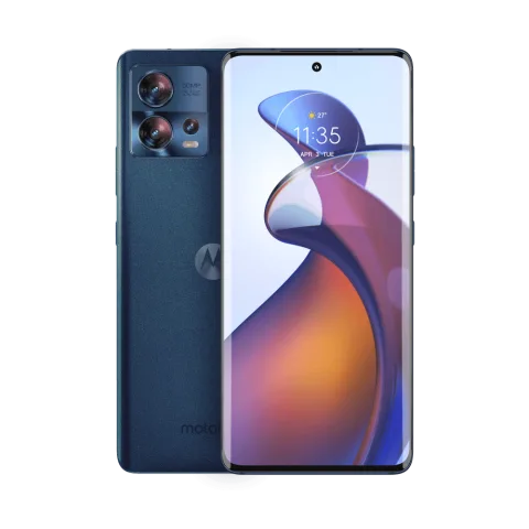 Motorola Edge 30 Fusion in Vegan Leather, front and back
