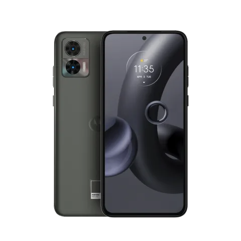 Motorola Edge 30 Neo in Black Onyx, front and back