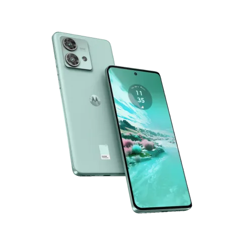Motorola Edge 40 Neo in Soothing Sea, front and back